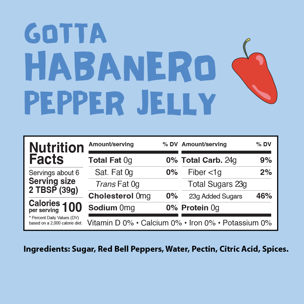 Gotta Habanero Pepper Jelly 8.40 oz - Sweet and Tangy Jelly