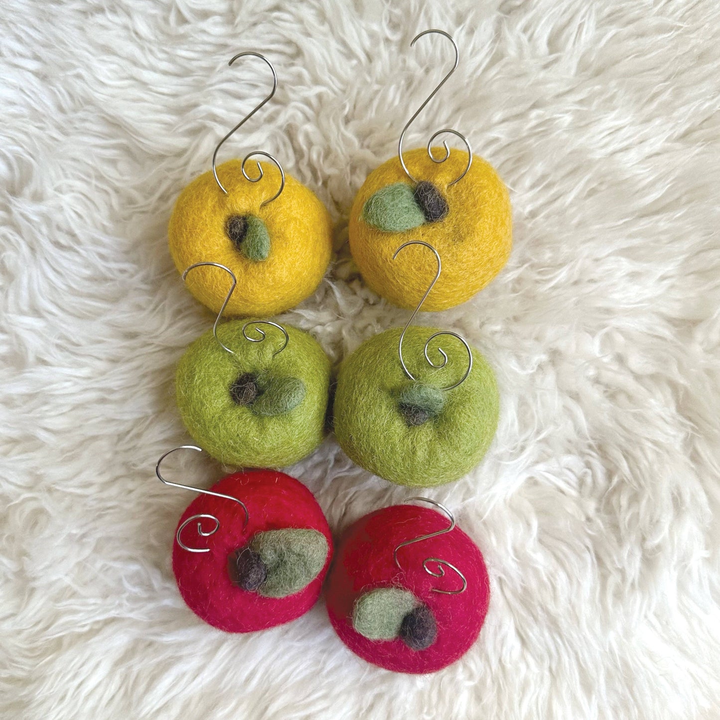 Felt Apple Ornaments