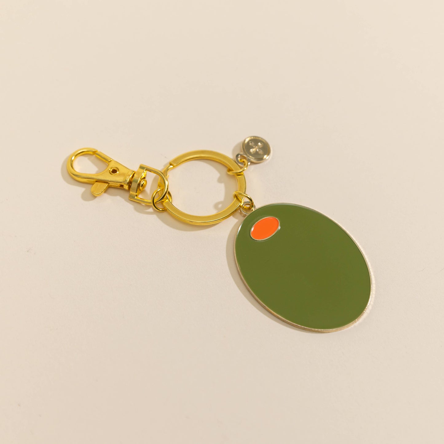 Olive Enamel Keychain & Bag Charm