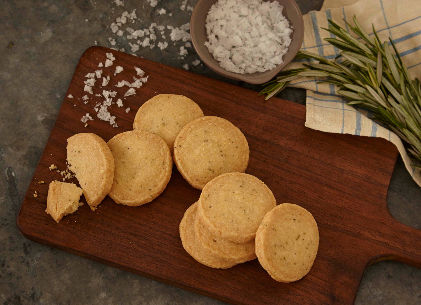 Salted Rosemary Shortbread