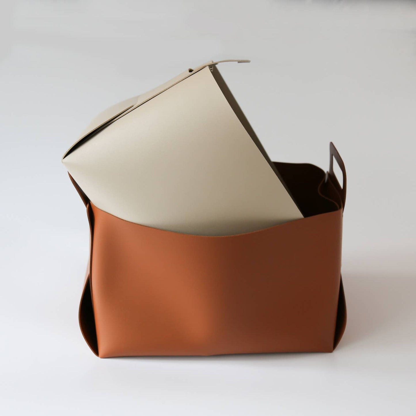 Vegan Leather Storage Basket Gift Box, Large