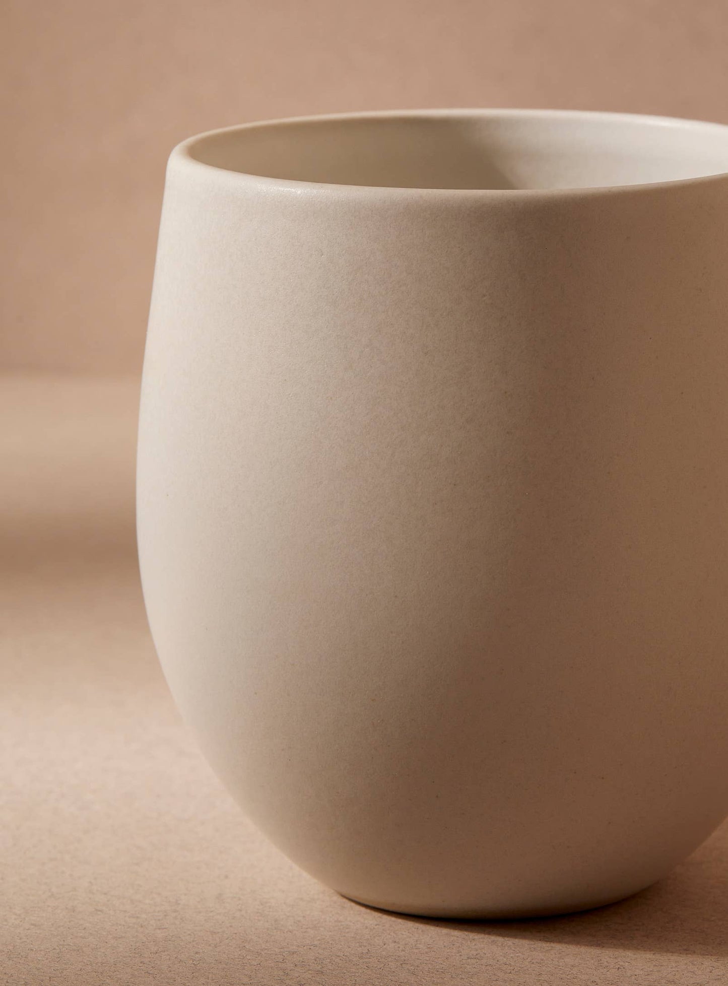 Stoneware Coffee & Tea Cup | Epa 15 oz: Matte Terracotta/Shiny Terracotta