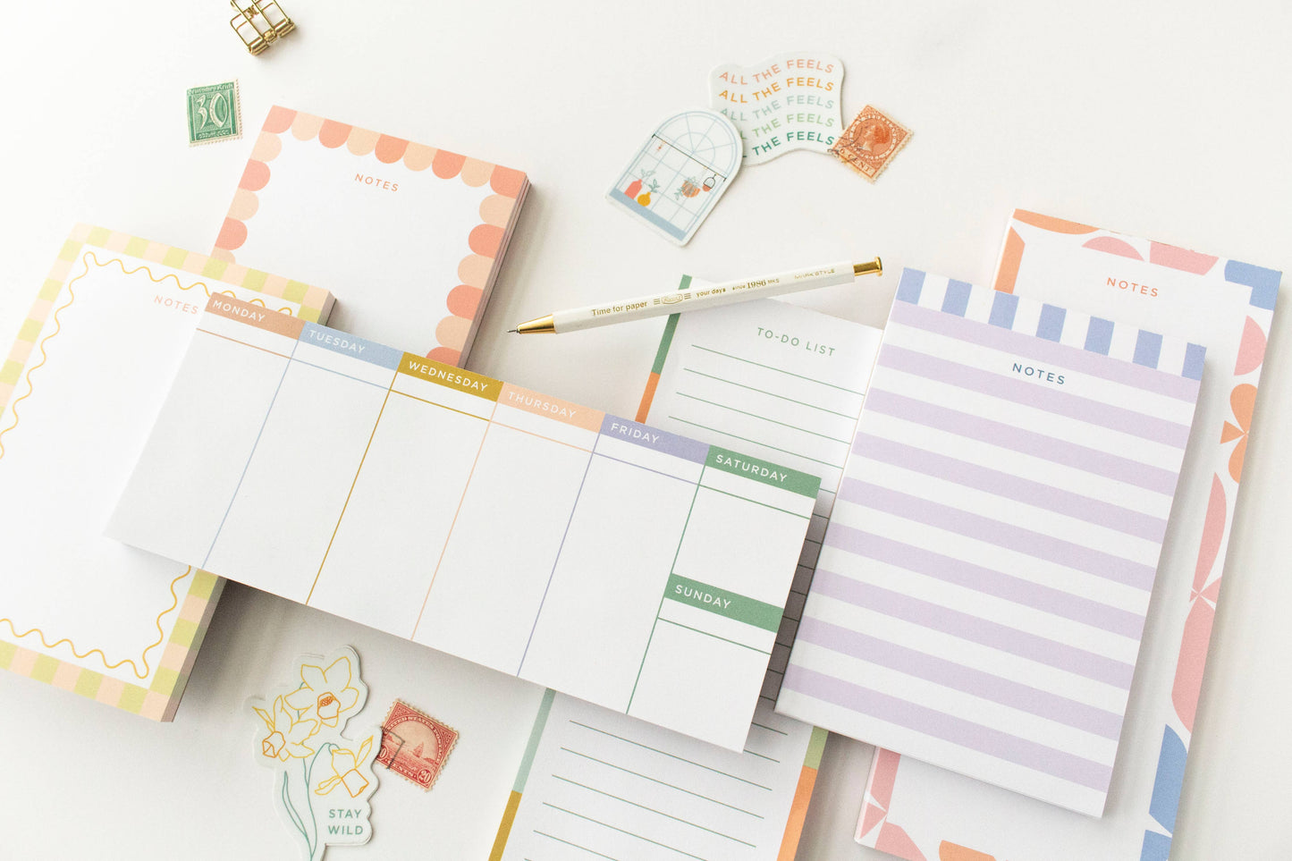 Colorblock Weekly Notepad