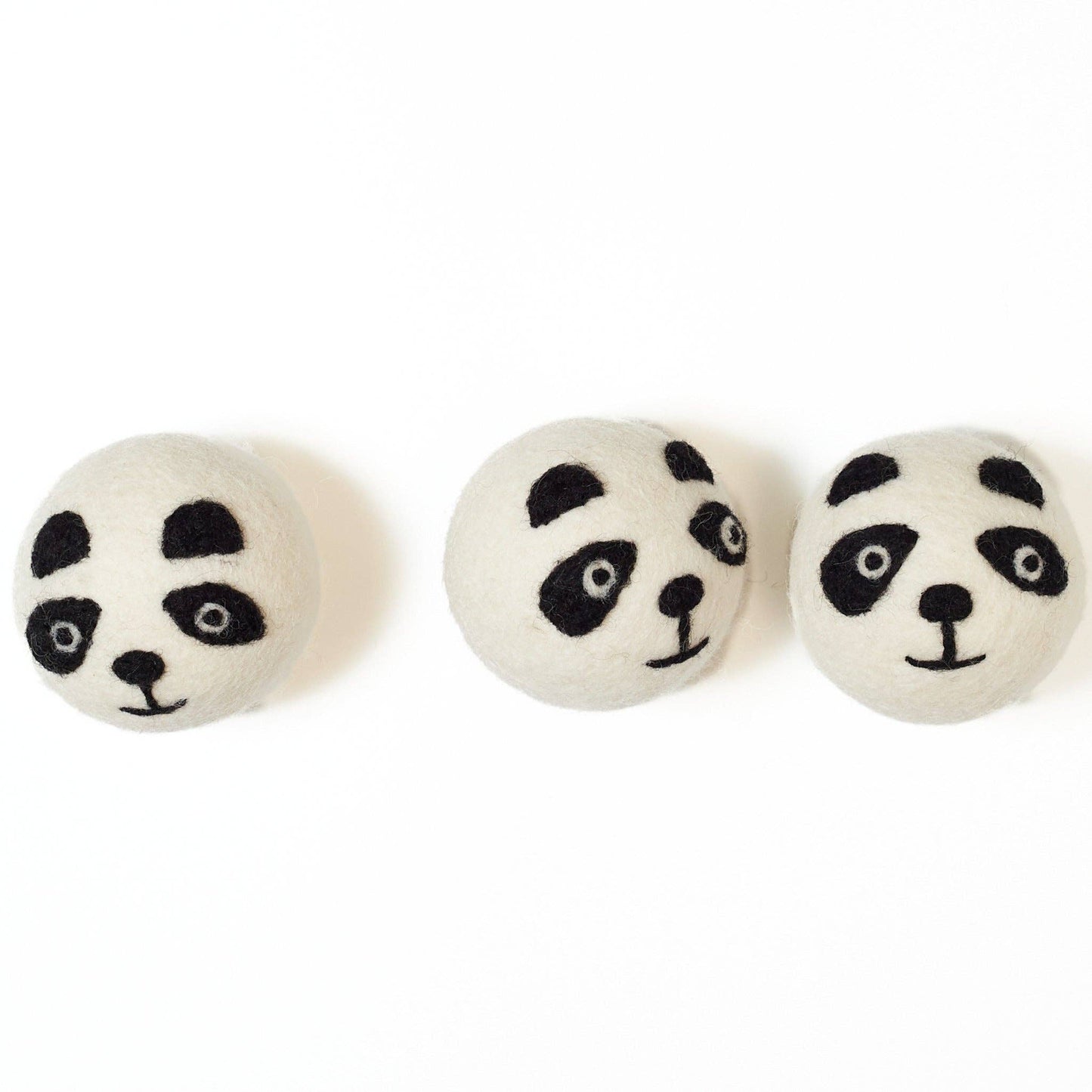 Wool Dryer Balls - Set of 3 Panda