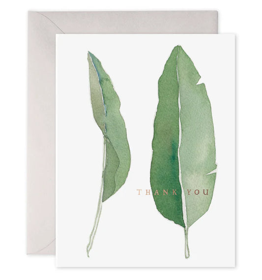 Thank You Leaves Card - E. Frances