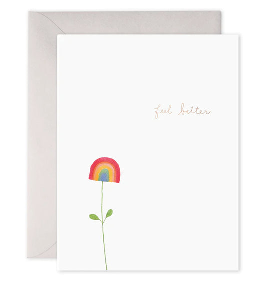 Rainbow Flower Feel Better Card - E. Frances