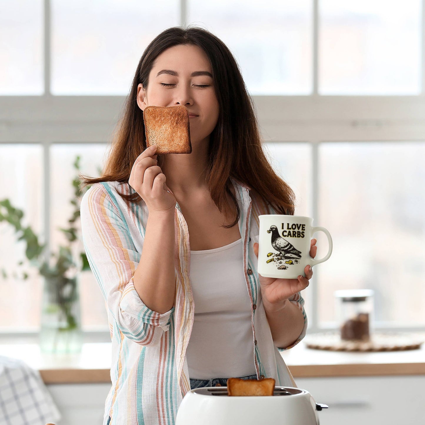Say Anything Mug - I Love Carbs Pigeon