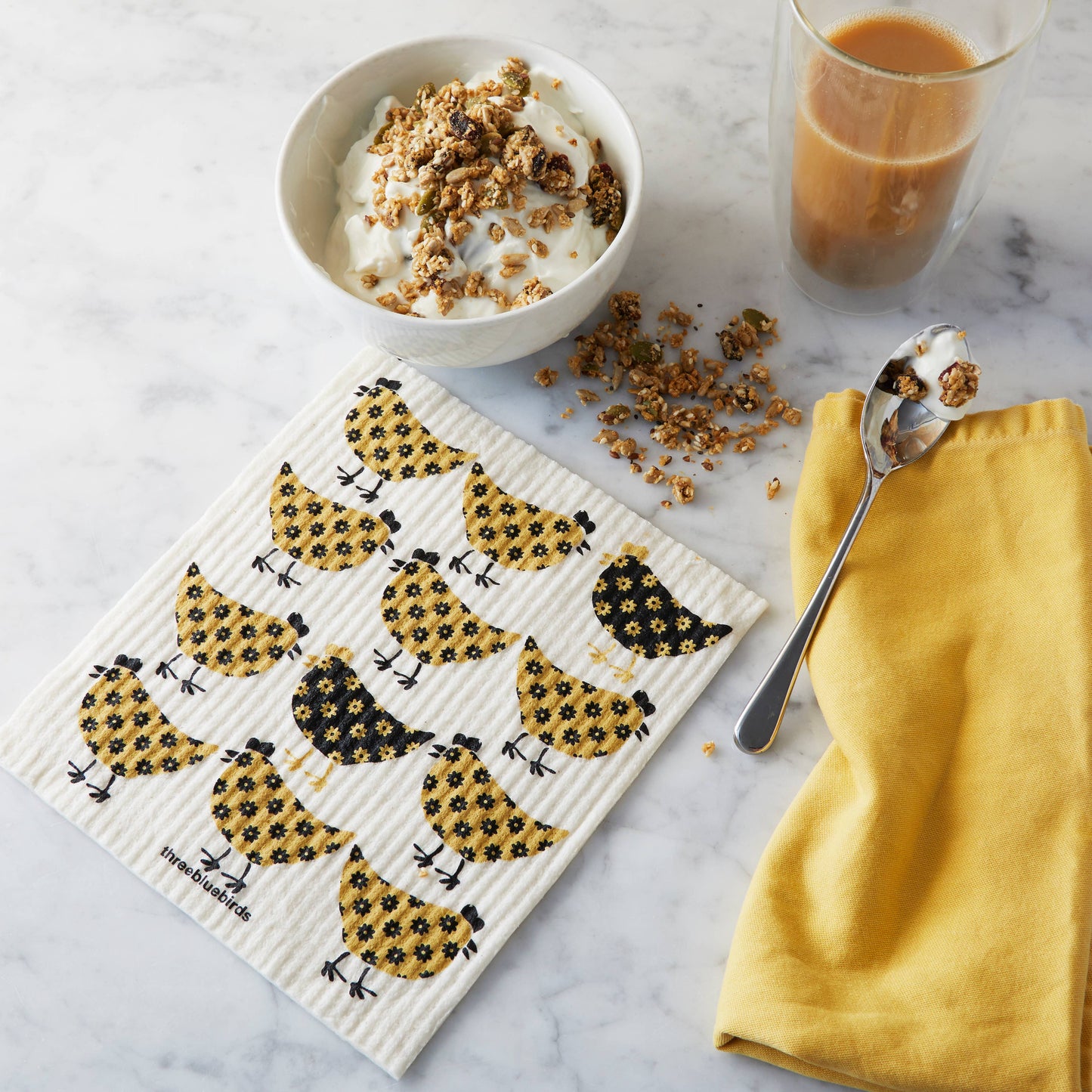 Country Chickens Swedish Dishcloth