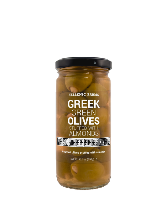 Greek Green Olives Stuffed w/ Almonds