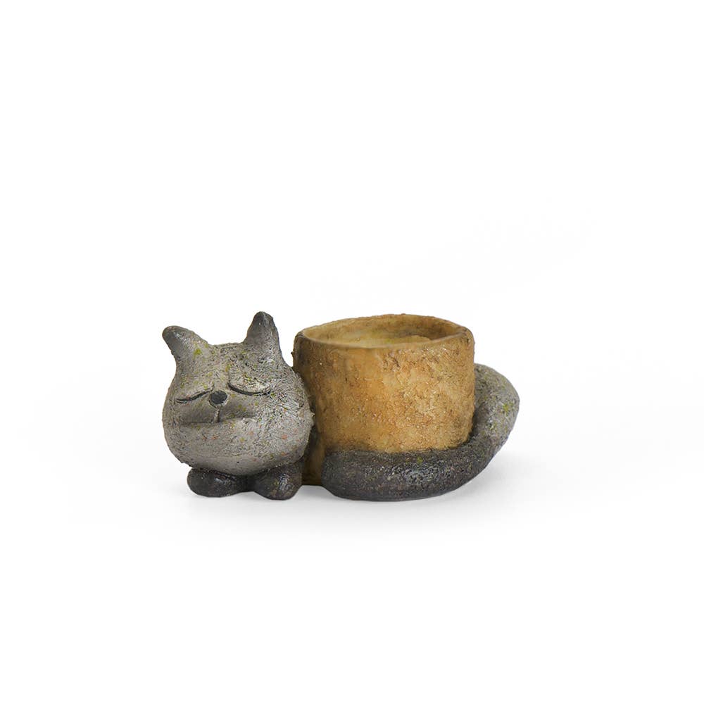 Baby Sleeping Kitty Blobhouse Planter