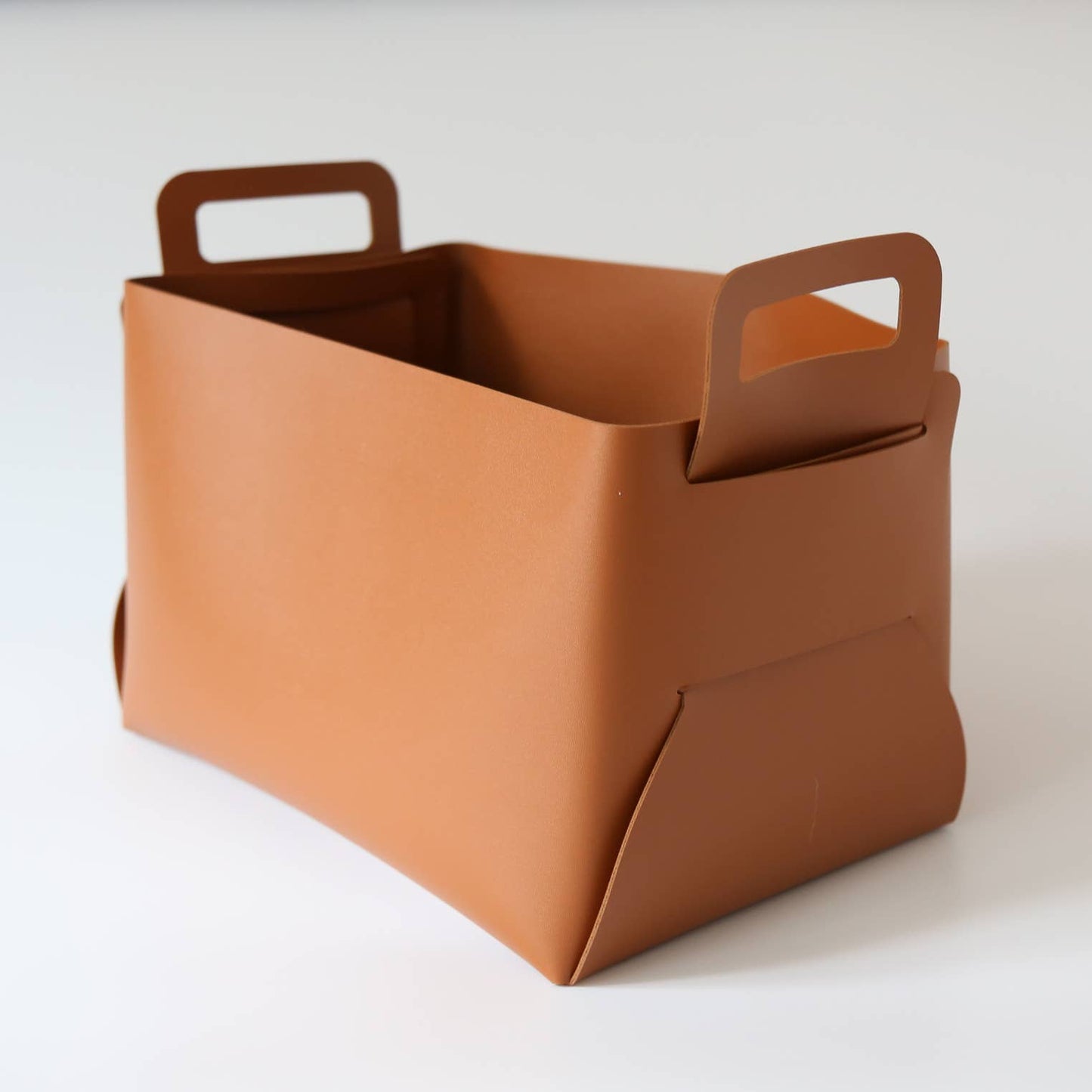 Vegan Leather Storage Basket Gift Box, Large