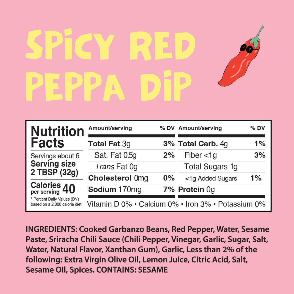 Spicy Red Peppa 6.75 oz - Hummus Based Dip