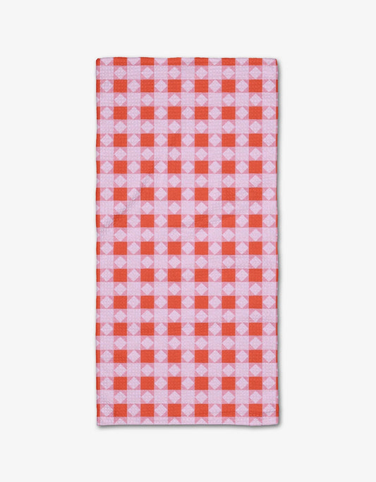 Quilt Block Pink Andred Bar Towel