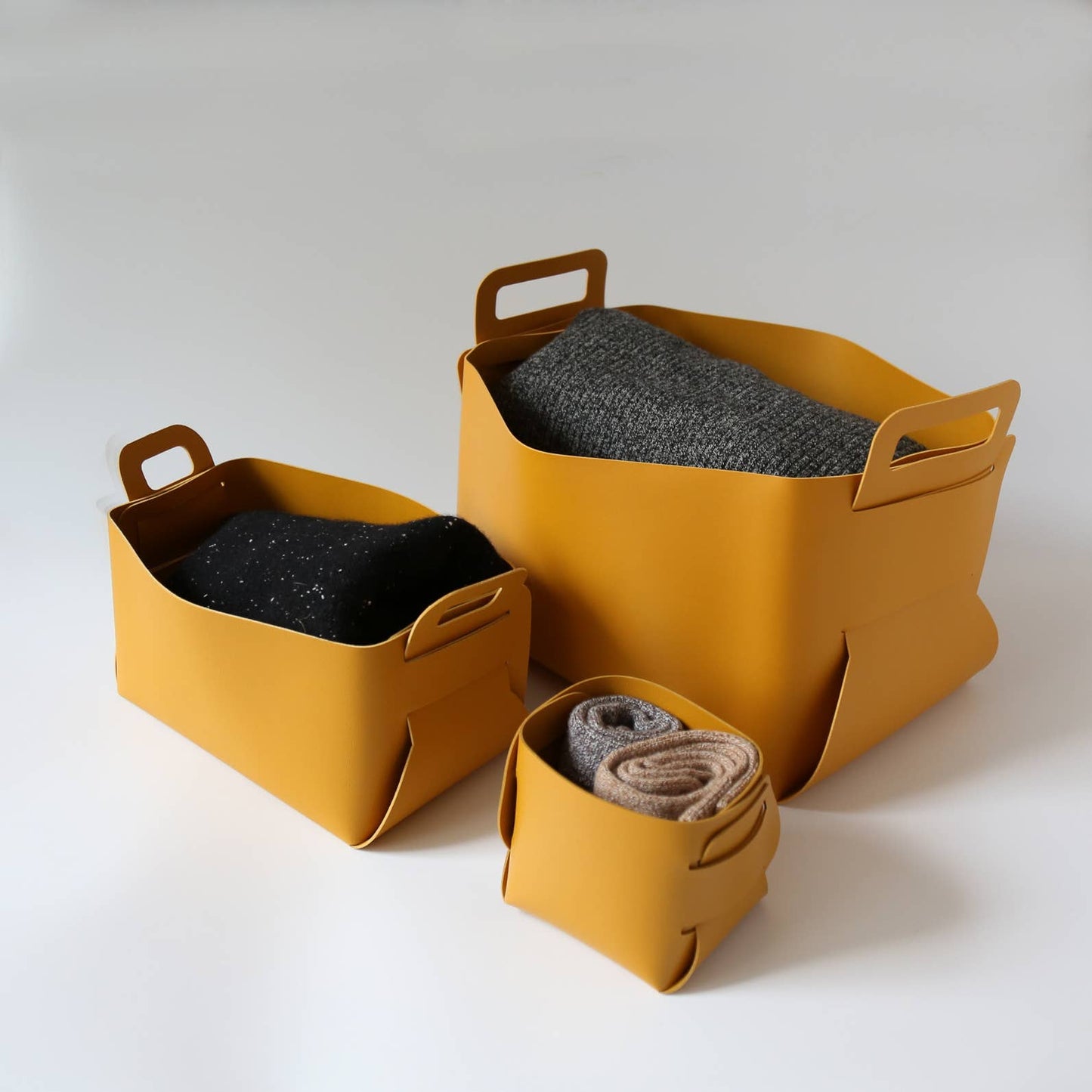 Vegan Leather Storage Basket Gift Box, Large