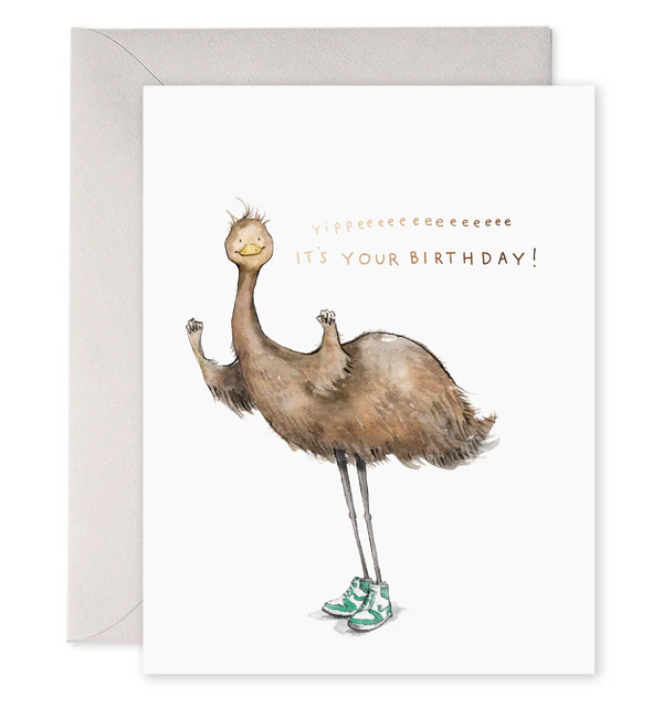 Emu Birthday Card - E. Frances