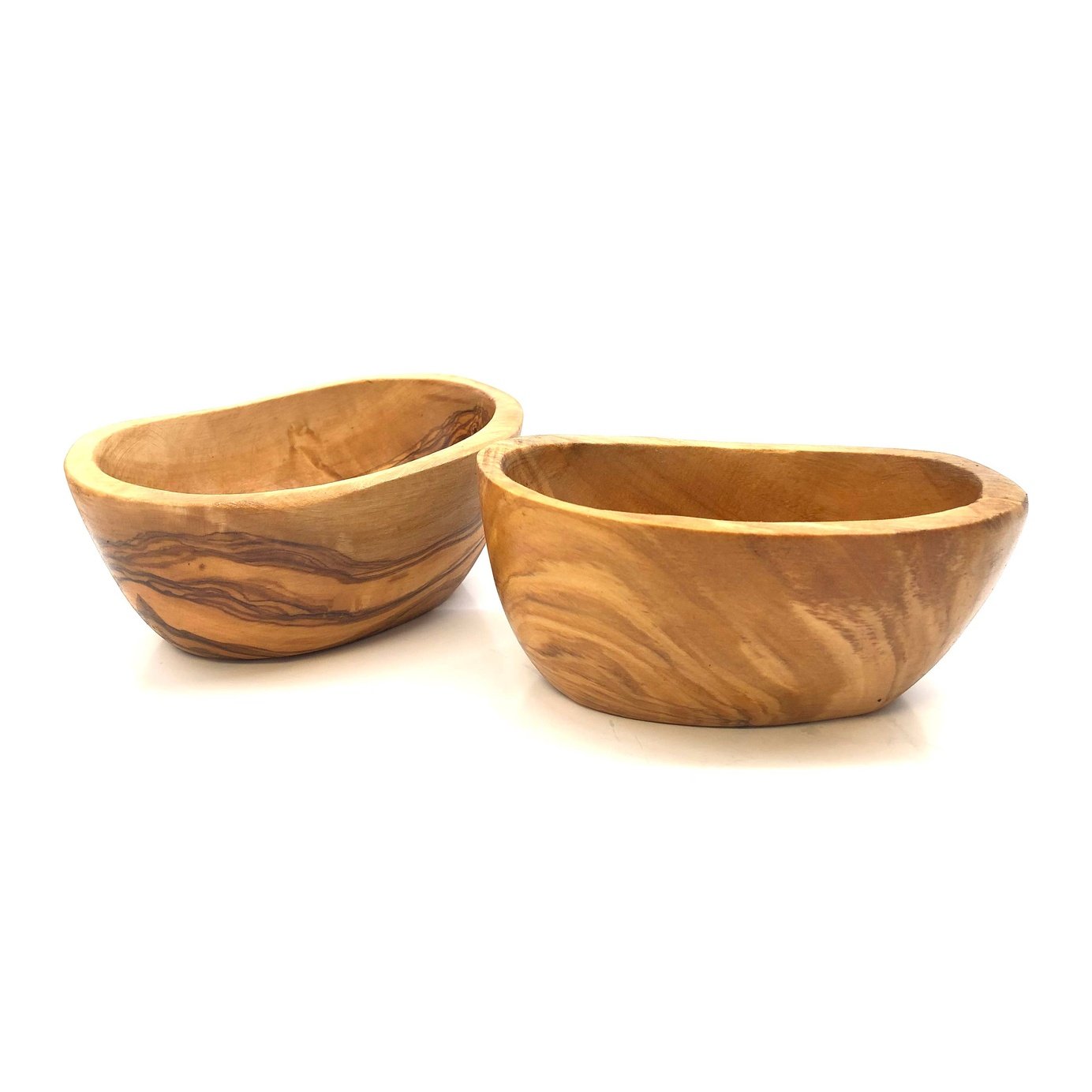 Tapas bowl, deep and oval, 12-14 cm, made of olive wood