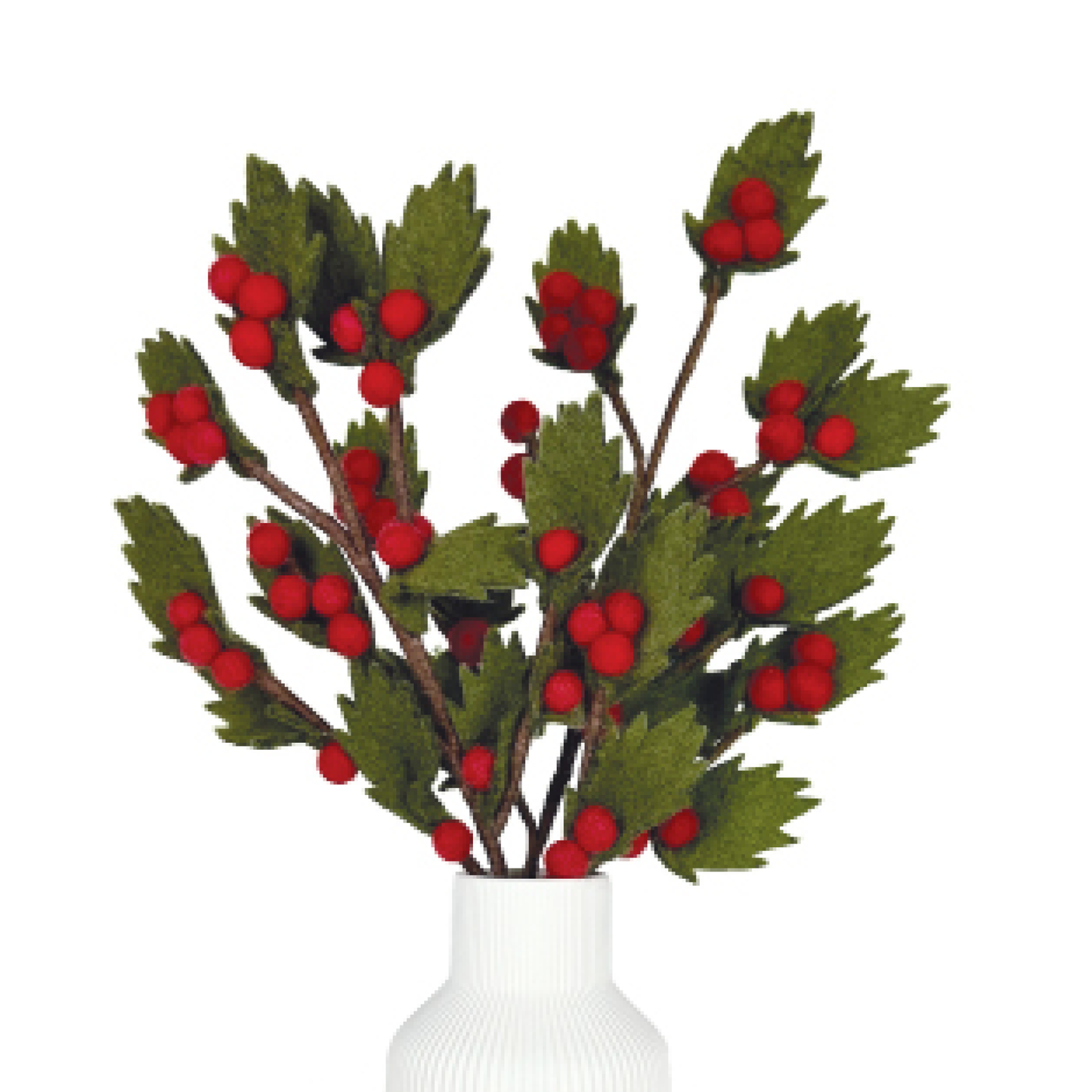 Holly with Red Berries | 16" Stem