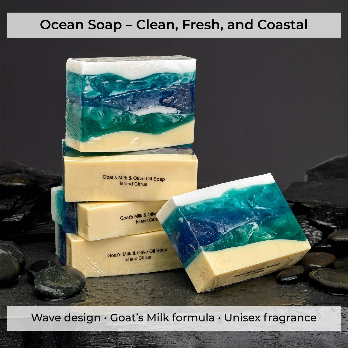 Summer Ocean Citrus Scented Handmade All-Natural Bar Soap
