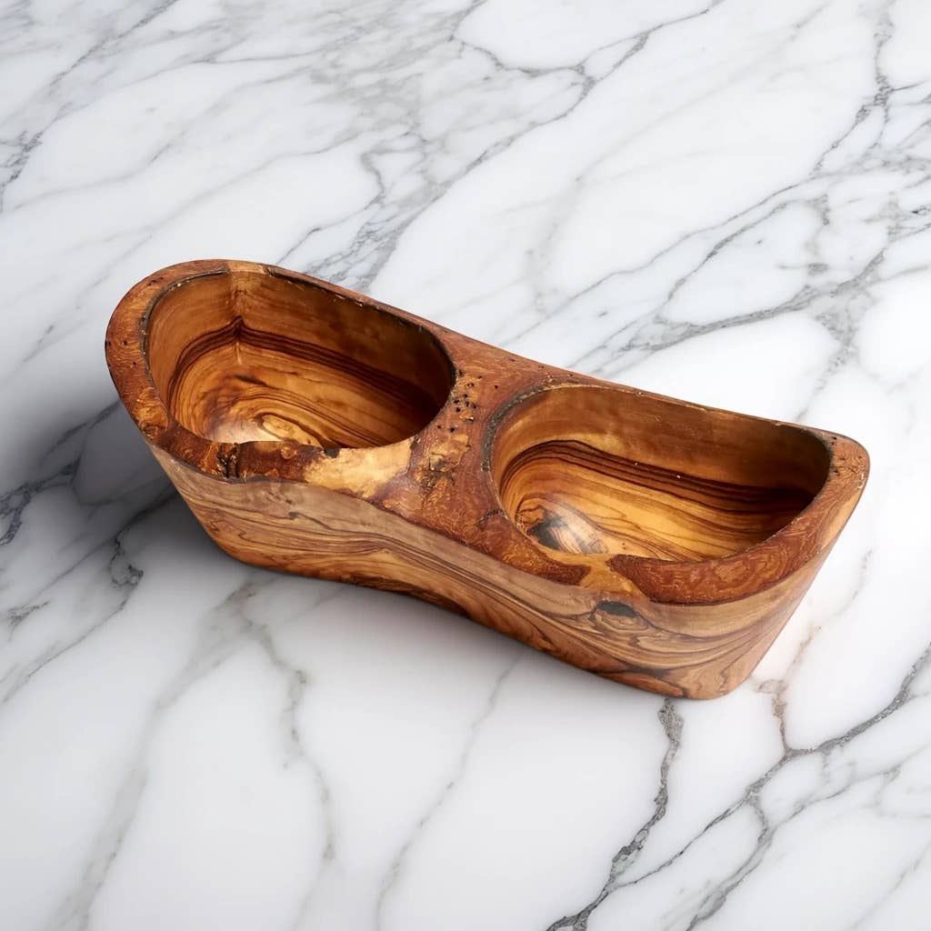 Two section serving dish/bowl