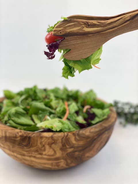 Olive Wood Flip Tongs