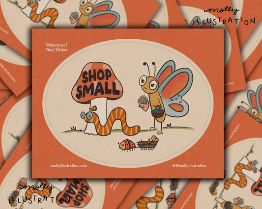 Shop Small Cute Bug Waterproof Kiss Cut Vinyl Sticker