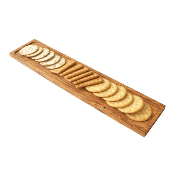 Olive Wood Baguette Board / Cracker Tray 17.5” x 4”