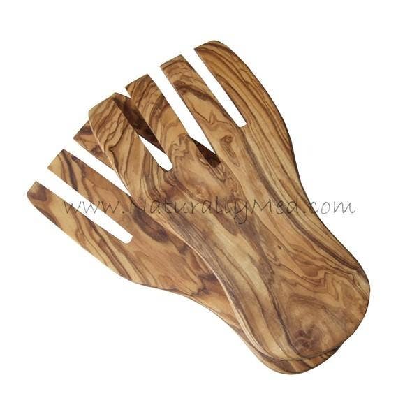 Olive Wood Salad Hands