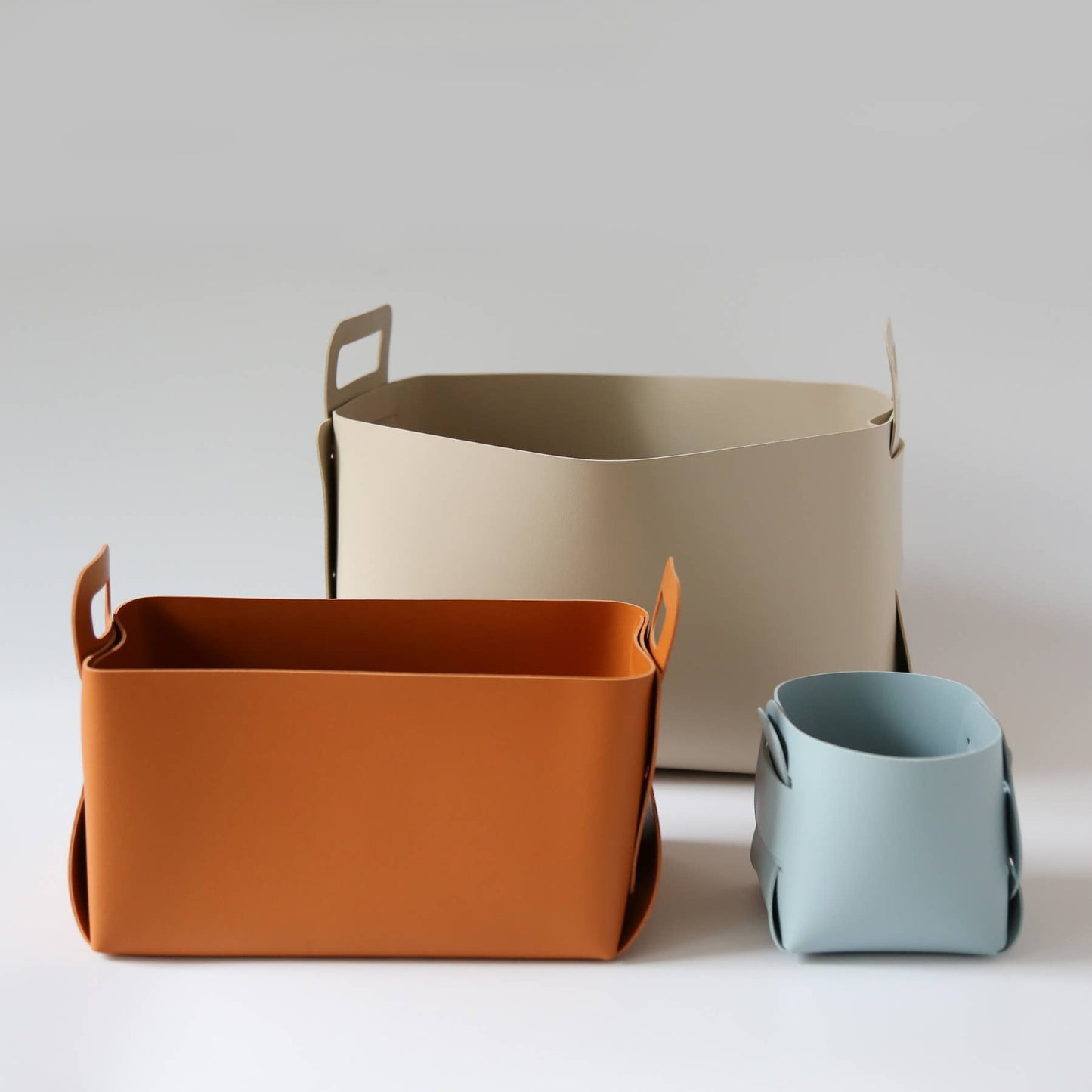 Vegan Leather Storage Basket Gift Box, Large