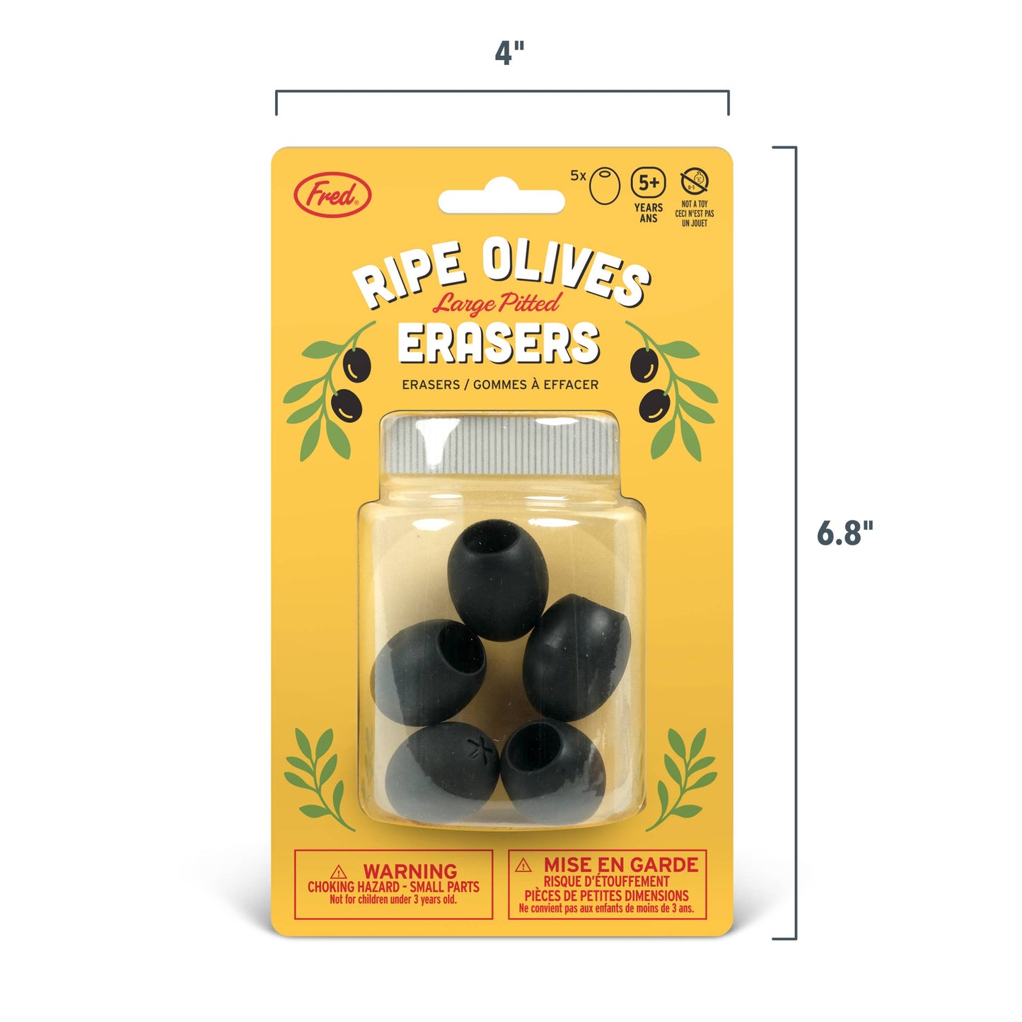 Uncanny - Olive Erasers - Set of 5