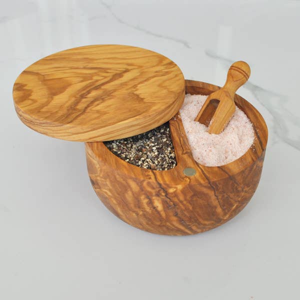 Olive Wood Salt & Pepper Cellar