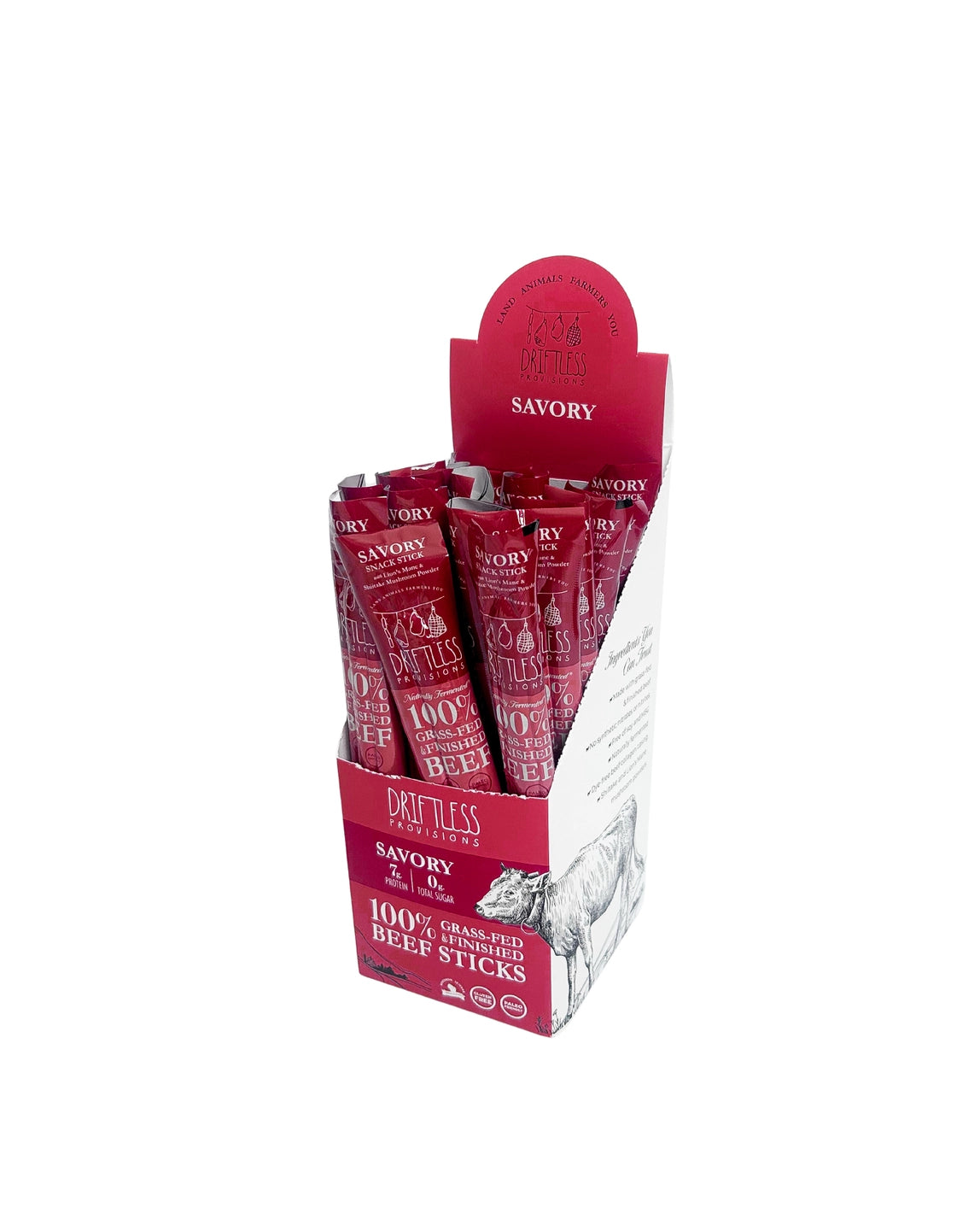 Savory Grass-fed Beef Snack Sticks