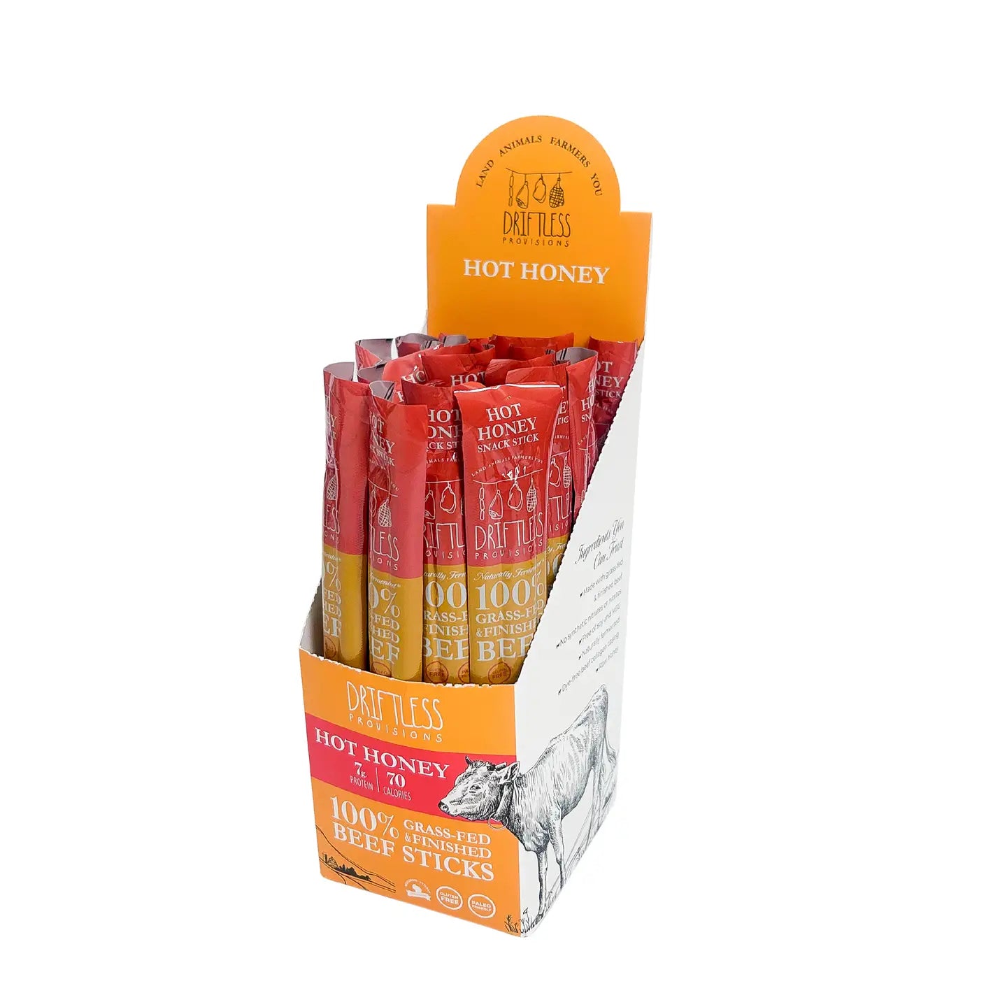 Hot Honey Grass-fed Beef Snack Sticks