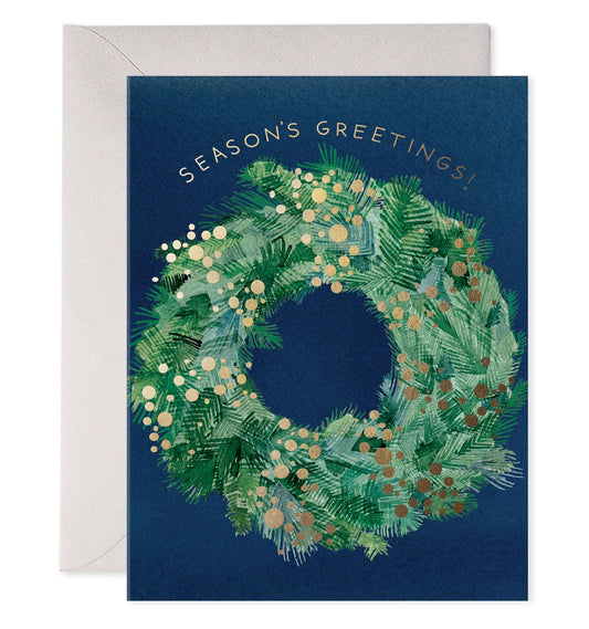 Season’s Greetings Wreath Card - E. Frances