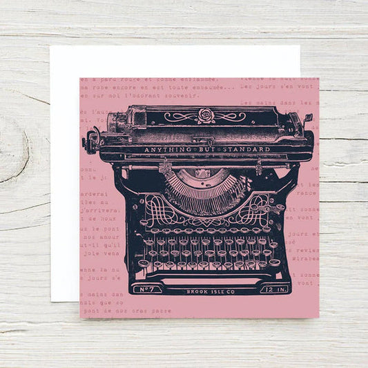 Antique Typewriter Enclosure Card