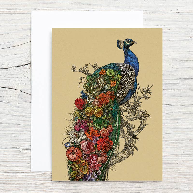 Peacock’s Garden Greeting Card