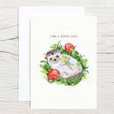 Hedgehog Little Note Greeting Card