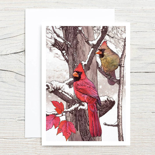 Winter Cardinal Holiday Card