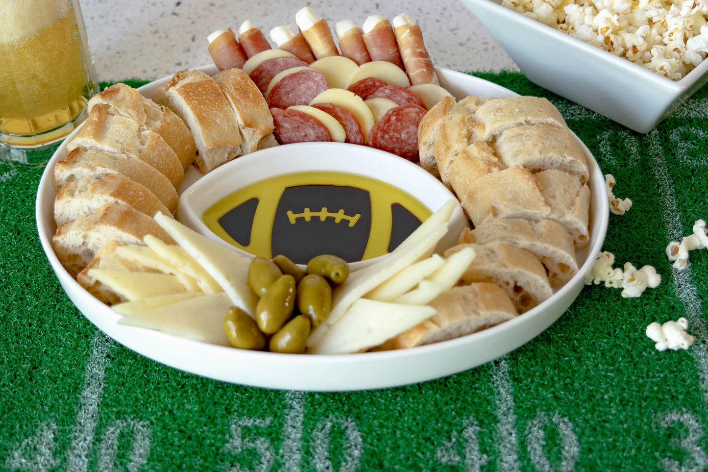 Olive Oil and Vinegar Dipping Tray - Football