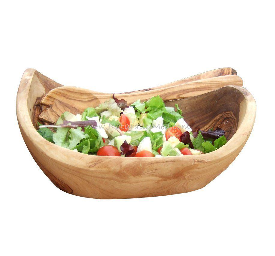 Olive Wood Naturally-Shaped Fruit/Salad Bowl - 8.5”