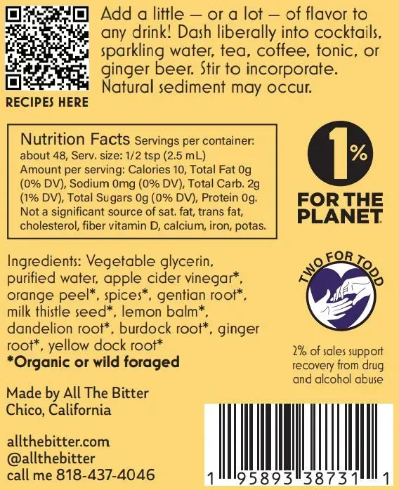 All The Bitter Alcohol-Free Orange Bitters