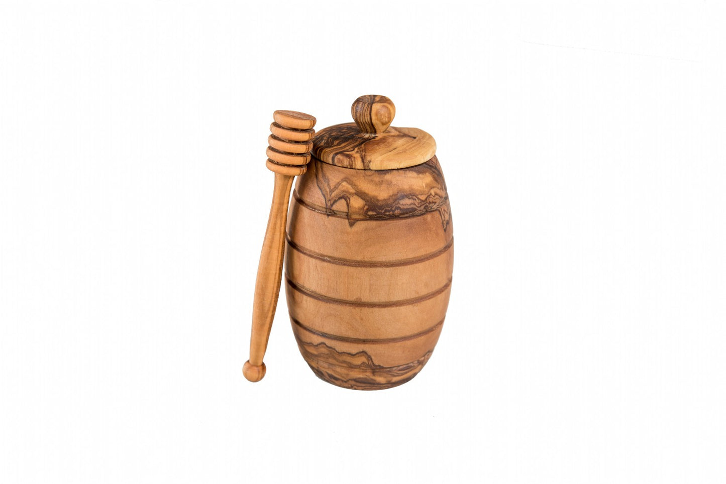 Olive Wood Honey Pot and Dipper