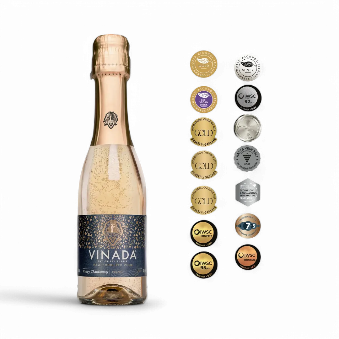 Vinada Crispy Chardonnay Non-Alcoholic Mini Sparkling Wine