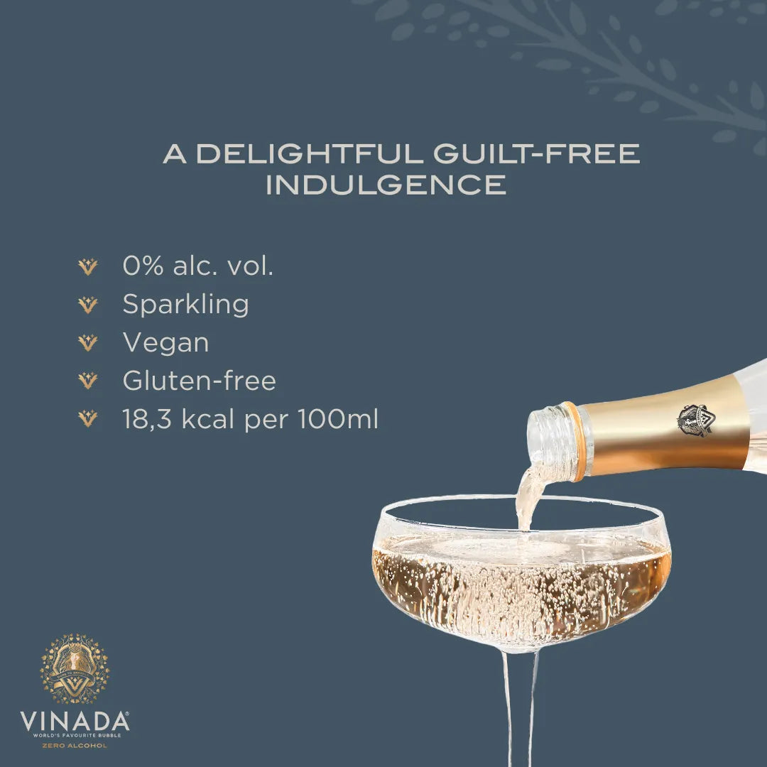 Vinada Crispy Chardonnay Non-Alcoholic Mini Sparkling Wine