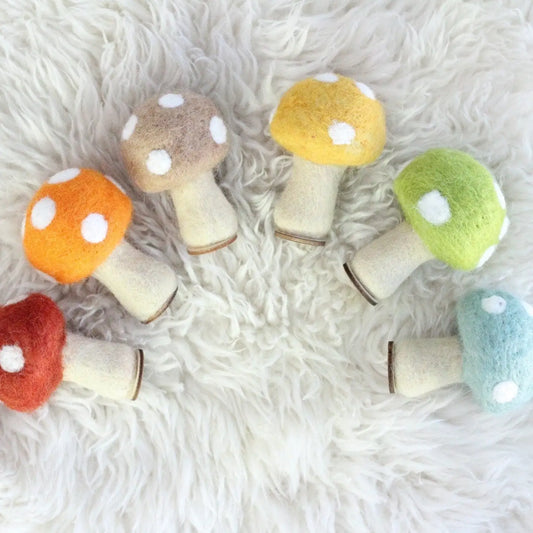 Felted Wool Mushrooms