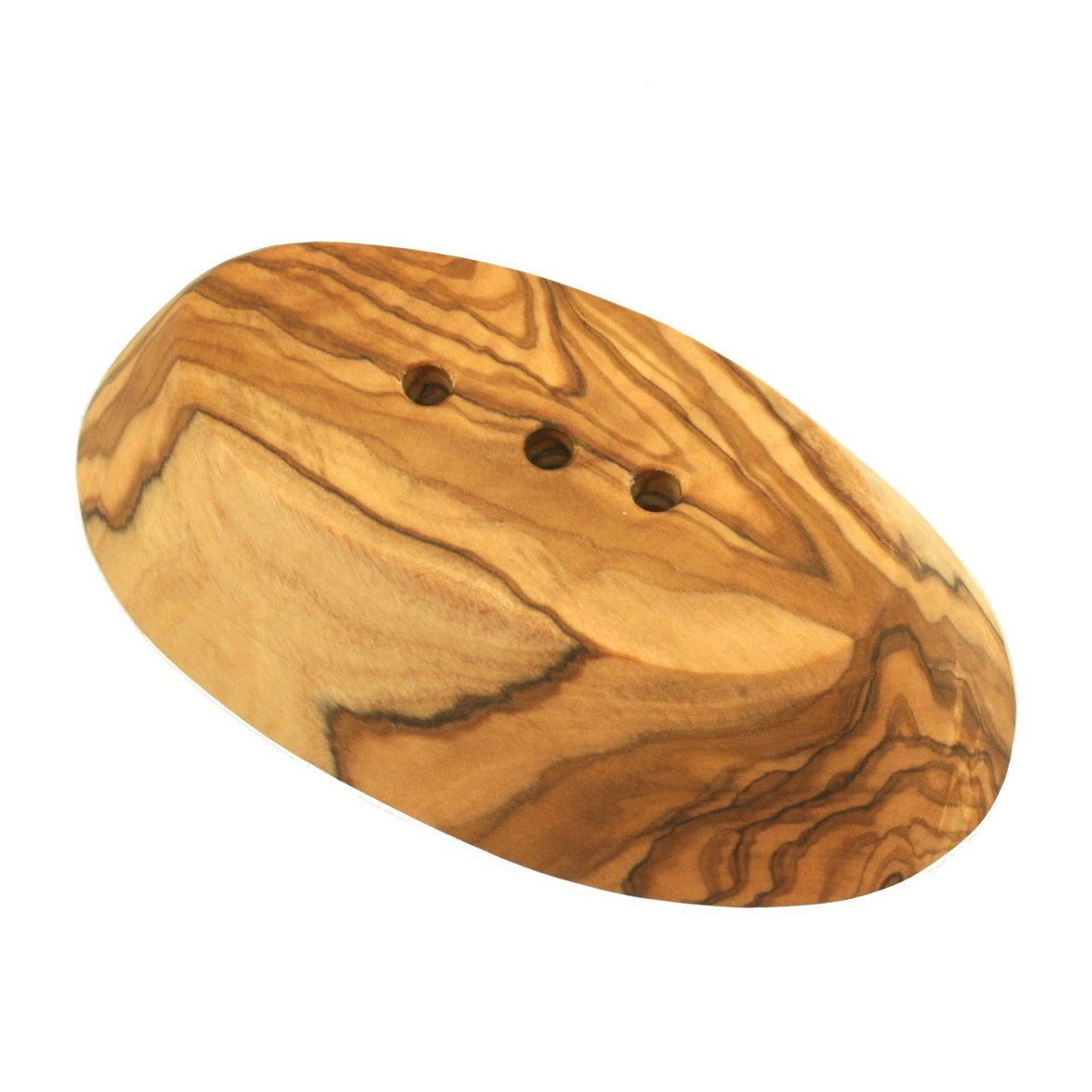 Oval soap dish approx. 14 — 16 cm made of olive wood with groove