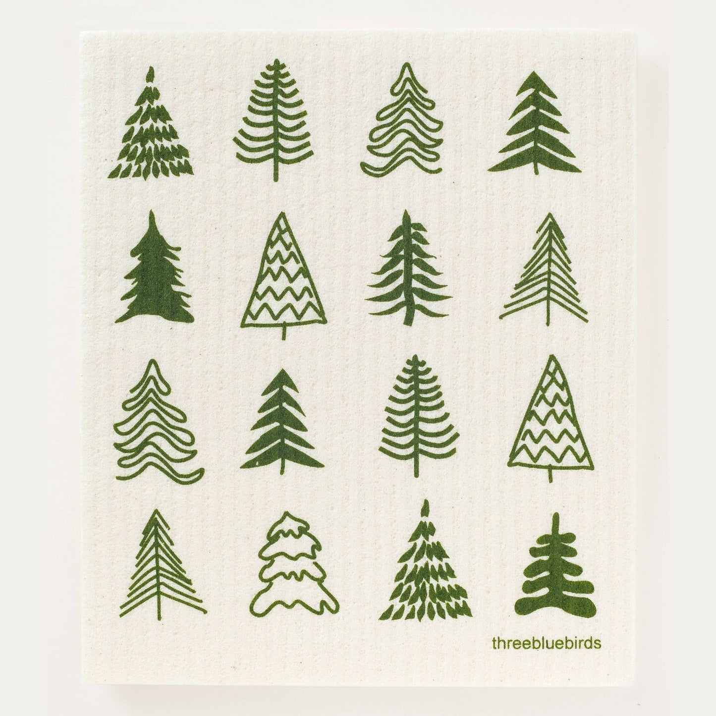 Woodland Trees Swedish Dishcloth