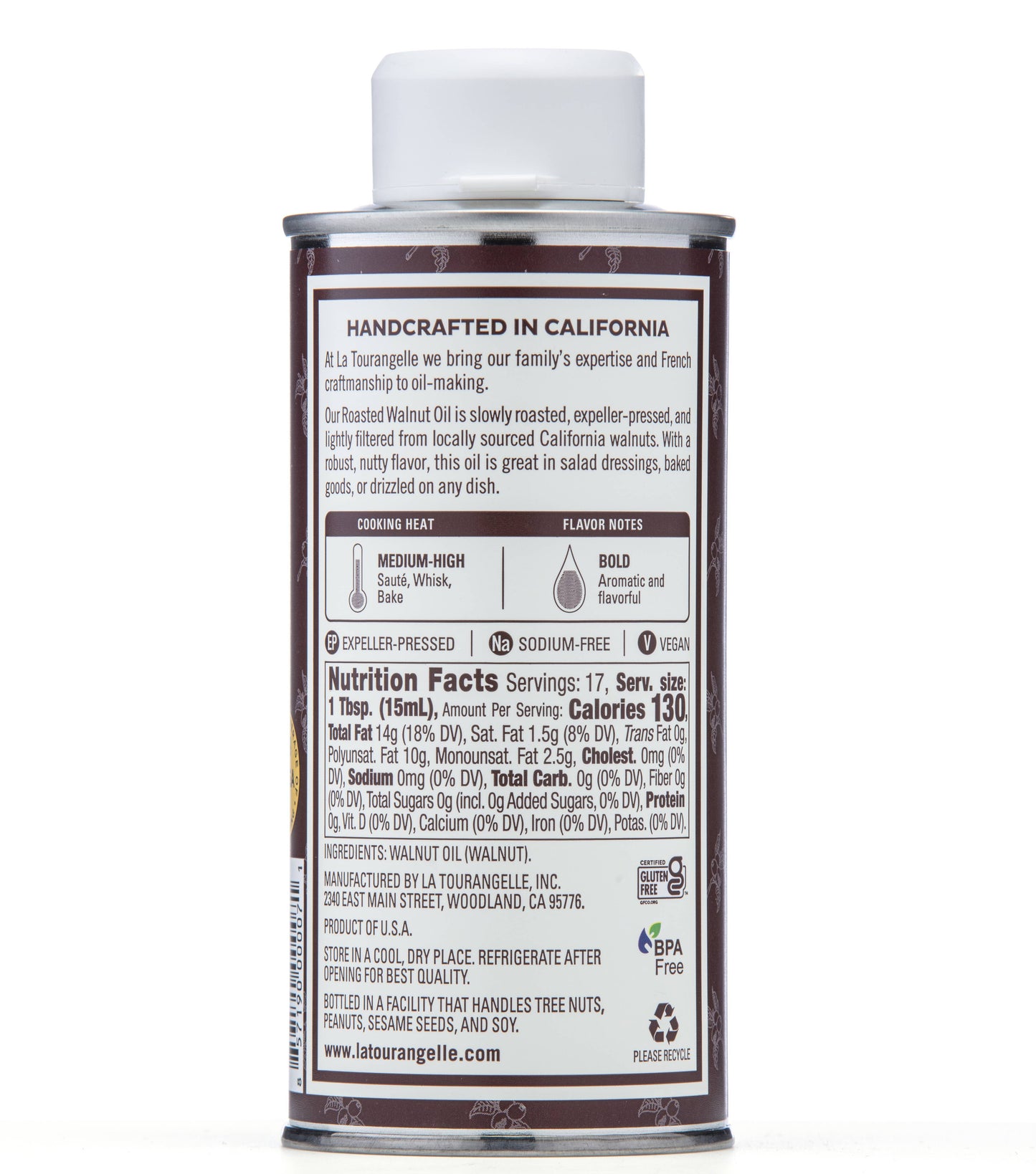 La Tourangelle Roasted Walnut Oil, 8.45 Fl