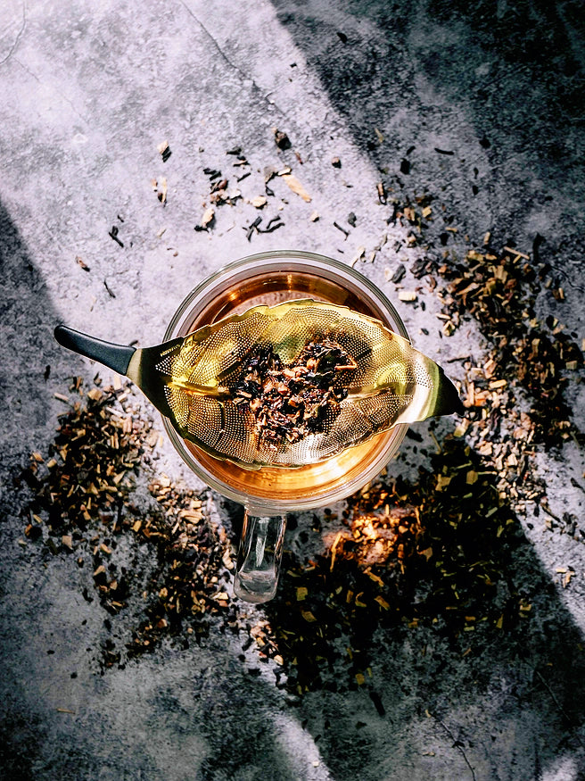Leaf Shaped Tea Strainer Loose Leaf Tea Infuser Gold