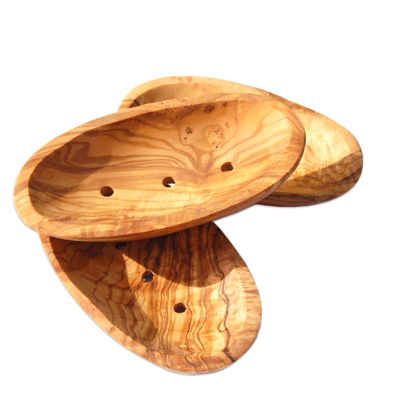 Oval soap dish approx. 14 — 16 cm made of olive wood with groove