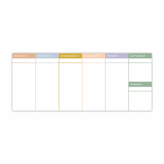 Colorblock Weekly Notepad